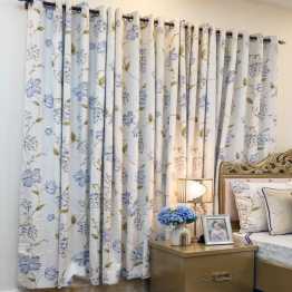 Premium Floral Waffle Curtain with Eyelet Ring | Elegant Window Curtain